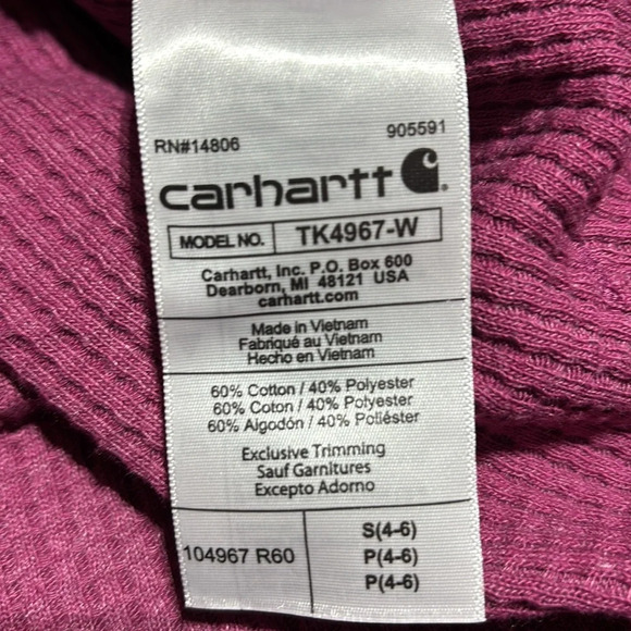 Carhartt Relaxed Fit Heavyweight Hoodie, waffle knit,pockets,thermal pullover - Picture 10 of 11